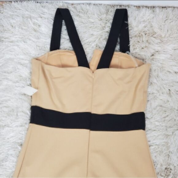 MYSTIC Women's Midi Dress Beige Size Large Beige Black - Picture 5 of 6